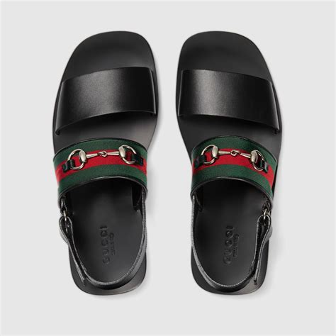 gucci leather sandals for men|gucci unisex sandals.